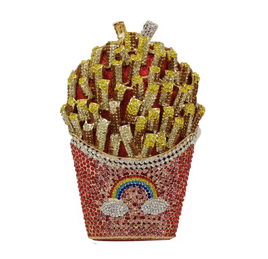 French Fries Bling Clutch